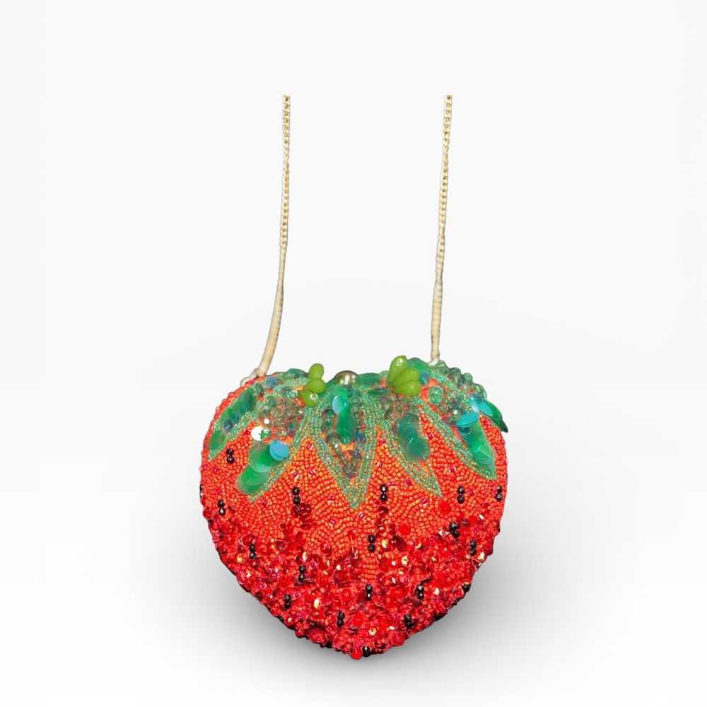 Strawberry Beaded Bag